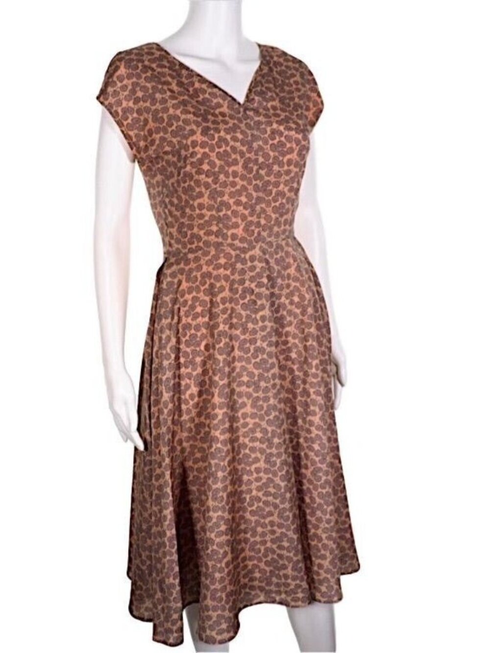 Myrtlewood of California Womens Dress Size XS Coral Lavender Mini Floral Lined